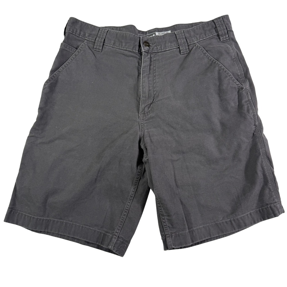 Carhartt Mens Relaxed Fit Work Shorts Gray Size 34 Cotton Spandex Blend BS2514M